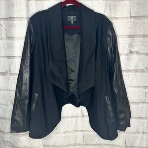 G by Giuliana Faux Leather Sleeve Jacket